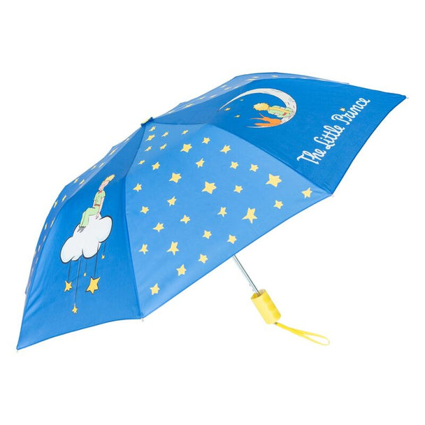 Parapluie pliant automatique Le Petit Prince ERIK ouvert avec diamètre de 100 cm sur fond blanc