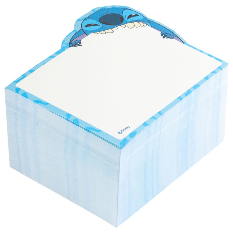 Bloc-notes adhésif Disney Stitch de couleur bleue avec 400 feuilles détachables, format 7,5x7,5 cm