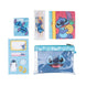 Détail des trois carnets A6 décorés avec le personnage Stitch de Disney