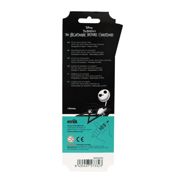 Vue latérale de la figurine Jack Skellington en couleurs vives pour stylo 3D