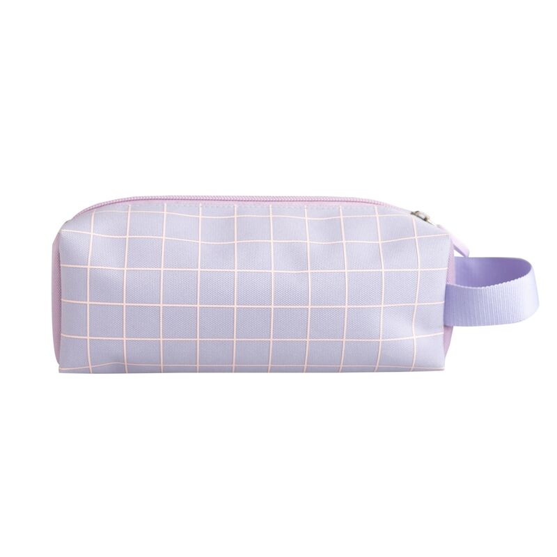 Détail de la fermeture éclair solide et de la poignée de transport de la trousse Pusheen Moments
