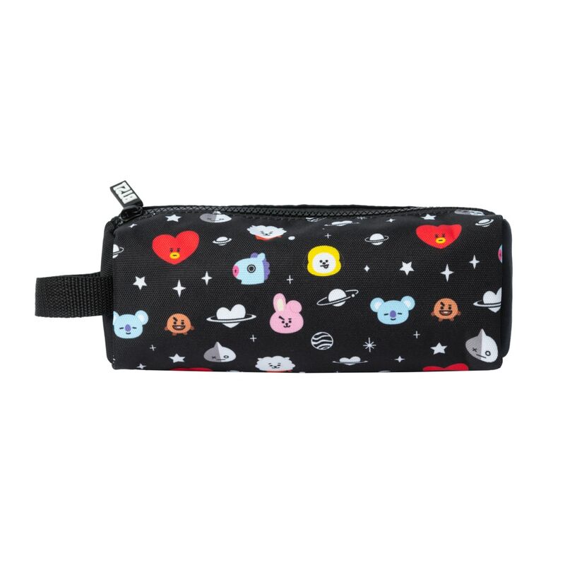Image détaillée de la fermeture éclair robuste de la trousse BT21 Cool, garantissant une bonne protection des fournitures