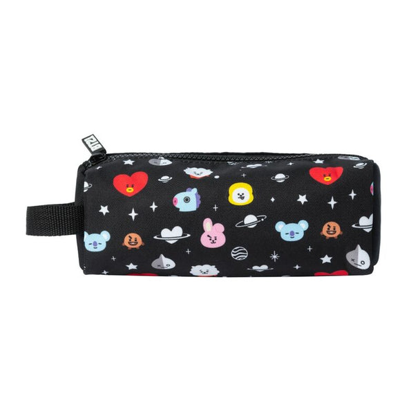 Image détaillée de la fermeture éclair robuste de la trousse BT21 Cool, garantissant une bonne protection des fournitures