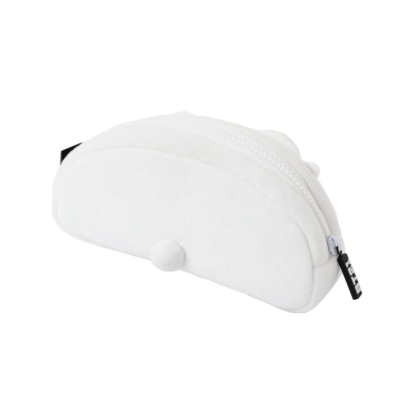 Détail du tissu pelucheux doux de la trousse BT21 RJ de 20 cm de longueur