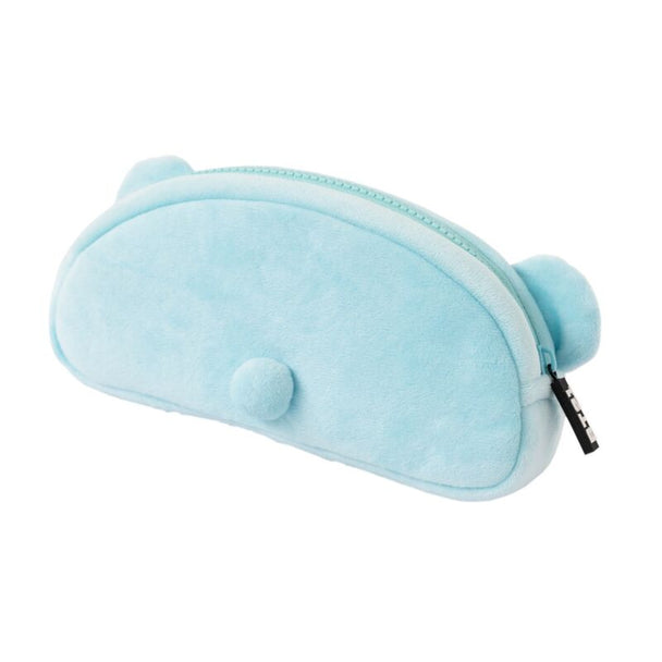Zoom sur la fermeture éclair robuste de la trousse BT21 Koya en peluche douce