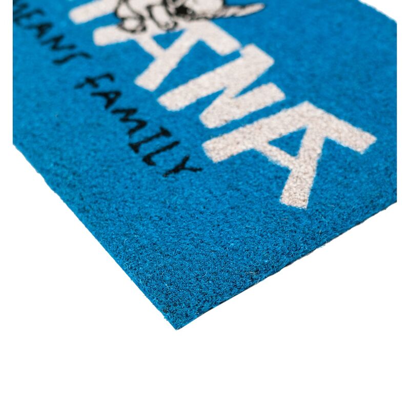 Détail de la texture en fibre de coco naturelle du paillasson Disney Stitch Ohana ERIK
