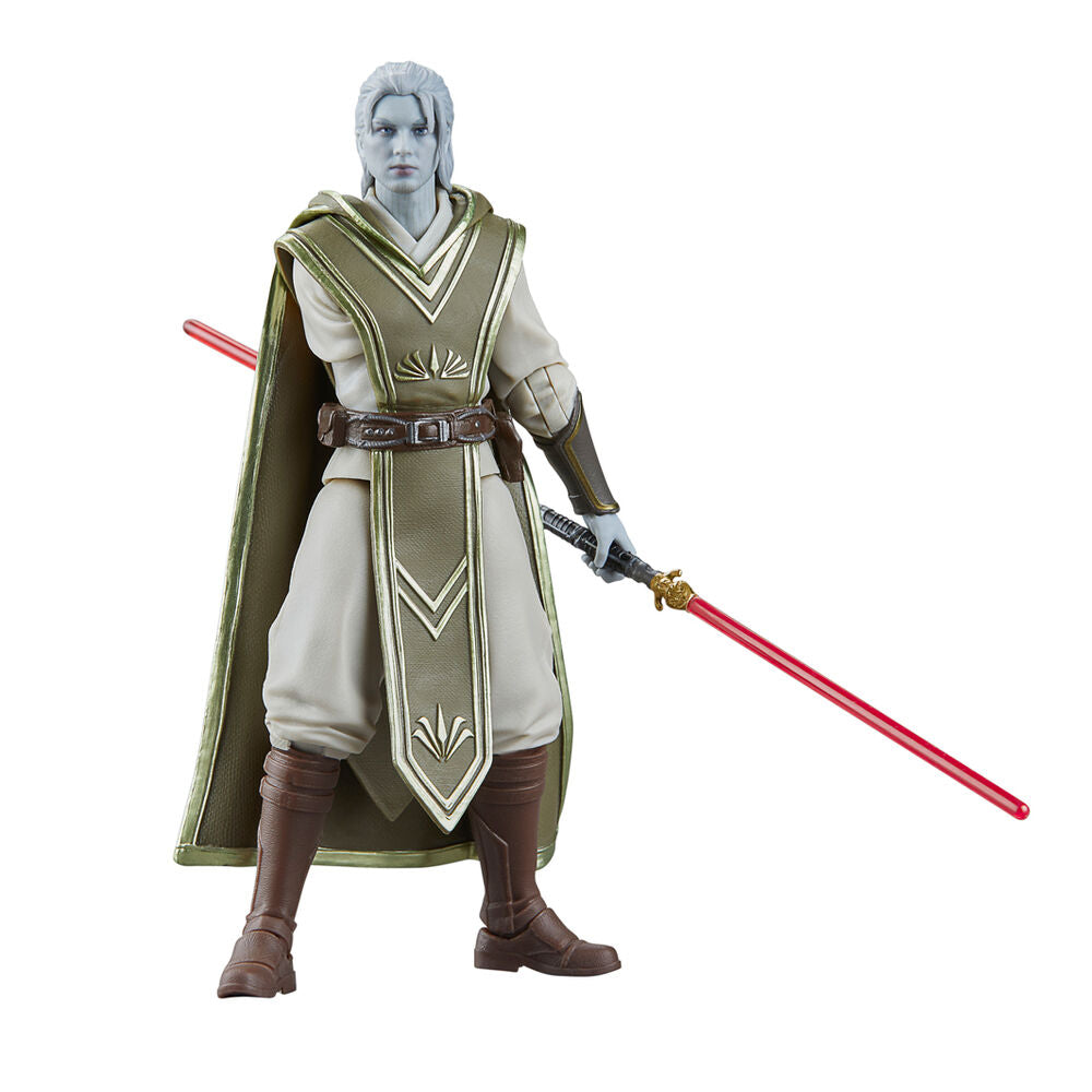 Zoom sur le visage expressif de la figurine Dagan Gera Star Wars