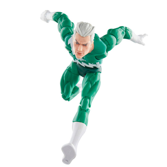 Figurine Quicksilver Marvel avec accessoires visibles à côté