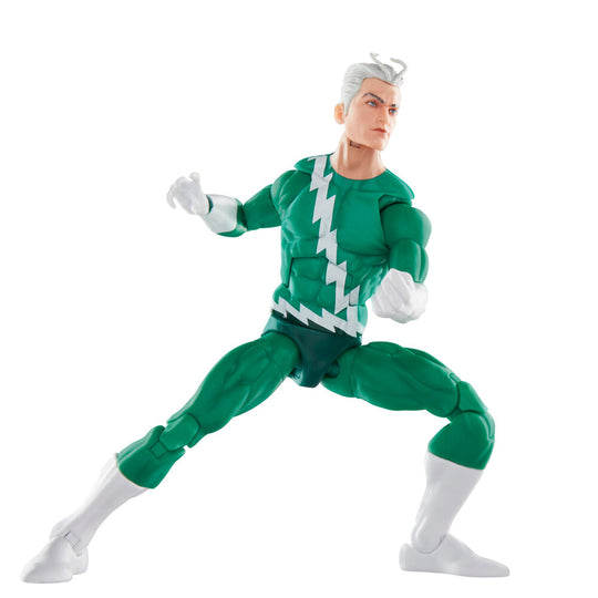 Posture dynamique de la figurine Quicksilver en action