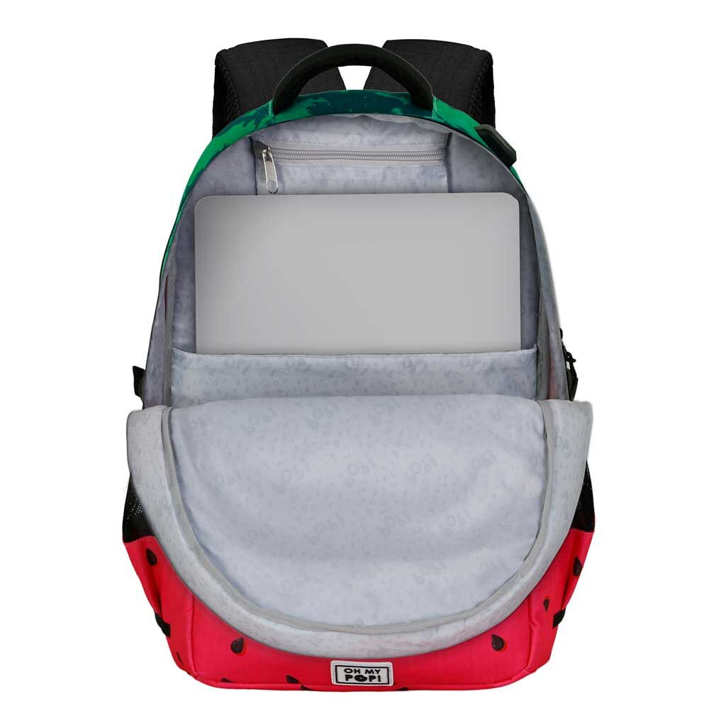 Sac à dos Oh My Pop! Melty Melon KARACTERMANIA vue de face avec design coloré et port USB intégré