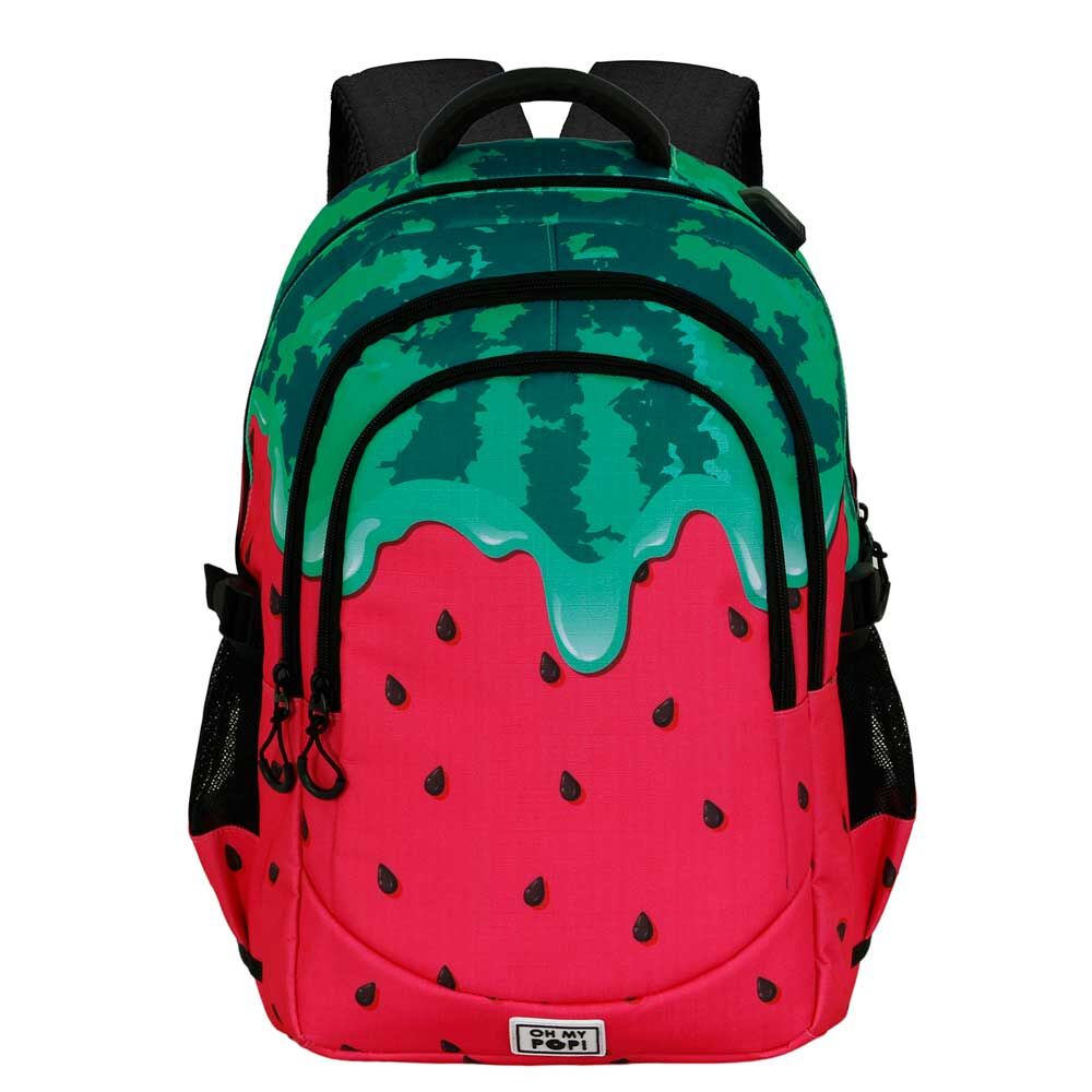 Poche latérale en mesh du sac à dos Melty Melon avec bouteille d'eau pour un accès facile