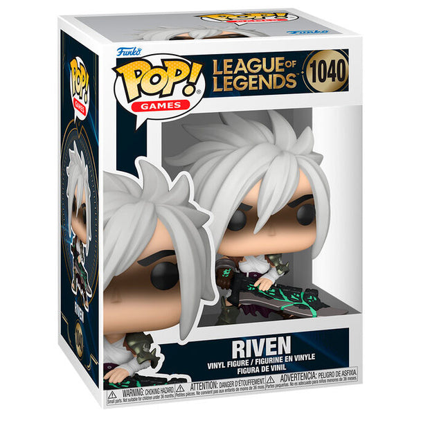 Figurine POP Funko Riven de League of Legends en vinyle de 9 cm dans sa boîte cadeau officielle