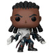 Vue de face de la figurine Funko POP Lucian League of Legends avec détails précis du personnage et emballage collector.