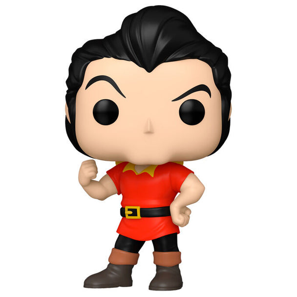 Vue rapprochée de la figurine Funko POP Gaston Disney Villains avec détails du visage et costume