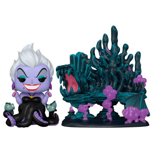 Repaire sous-marin d'Ursula en figurine Funko POP, décor détaillé et ambiance sombre