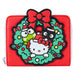 Portefeuille Loungefly Hello Kitty édition Noël en cuir vegan avec fermeture zippée et détails argentés