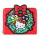 Portefeuille Loungefly Hello Kitty édition Noël en cuir vegan avec fermeture zippée et détails argentés