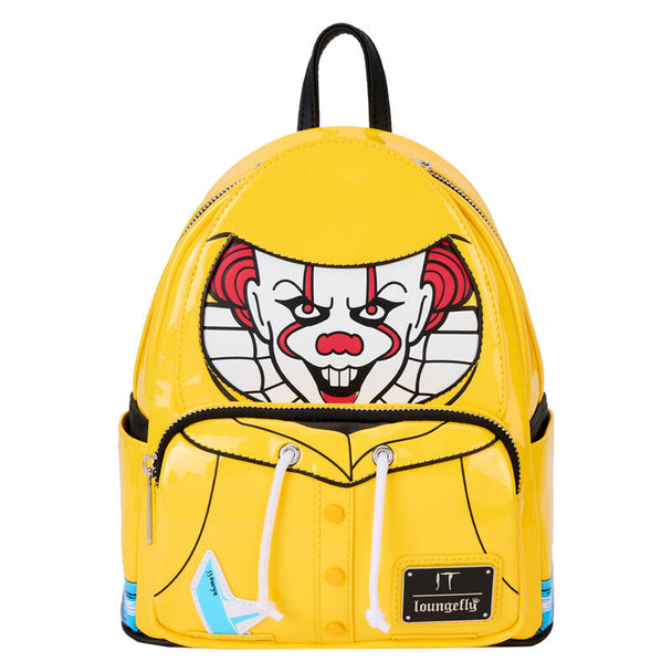 Vue avant du sac à dos Loungefly IT Brothers avec design coloré et logo distinctif