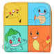 Vue avant du portefeuille Loungefly Pokémon avec motifs colorés et logo officiel