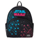 Vue avant du sac à dos Loungefly Star Wars Neon 70 avec motifs néon colorés