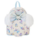 Vue de face du sac à dos Loungefly Disney Mickey & Friends Winter Wonderland avec motifs hivernaux et fermeture à pression