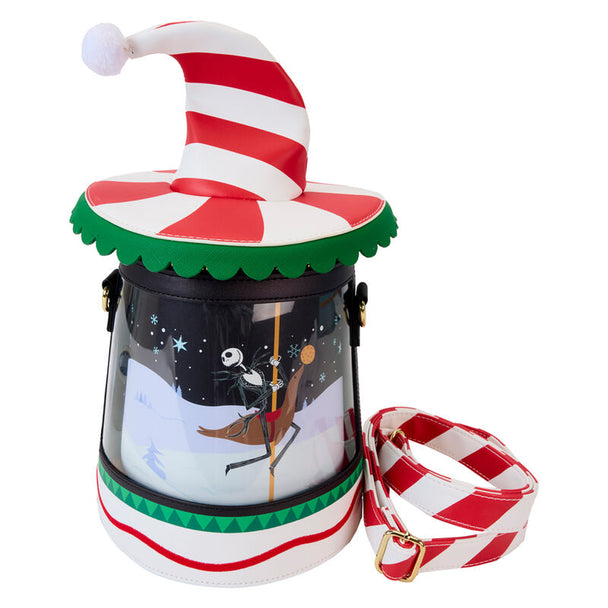 Sac épaule Loungefly Disney Nightmare Before Christmas avec illustration de Jack Skellington en gros plan