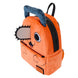 Zoom sur la poignée en peluche 3D de Pochita du sac à dos Loungefly Chainsaw Man en simili cuir vegan