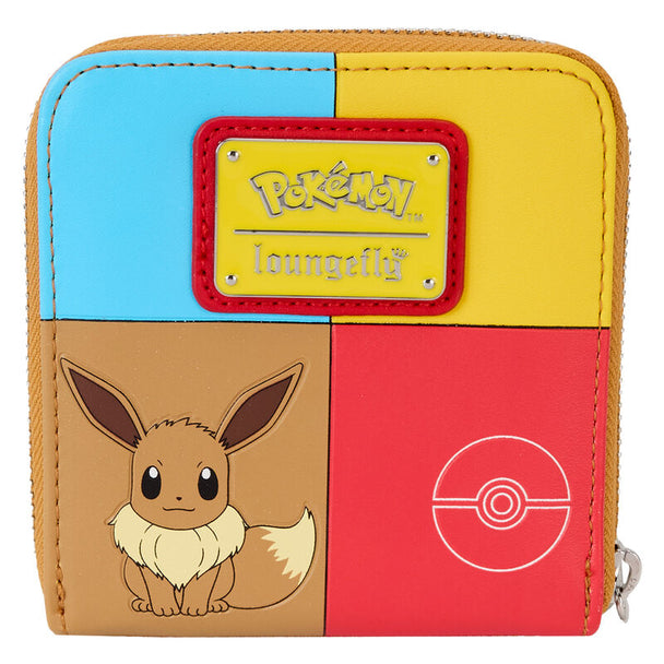 Détail des compartiments intérieurs du portefeuille Loungefly Pokémon pour cartes et billets
