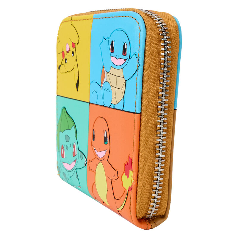 Zoom sur la fermeture sécurisée du portefeuille Loungefly Pokémon, design compact et élégant