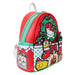 Vue du compartiment principal zippé du sac à dos Hello Kitty édition Noël avec fermeture sécurisée