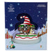 Vue rapprochée du pin's émaillé Loungefly Disney The Nightmare Before Christmas Town Carousel montrant les détails colorés