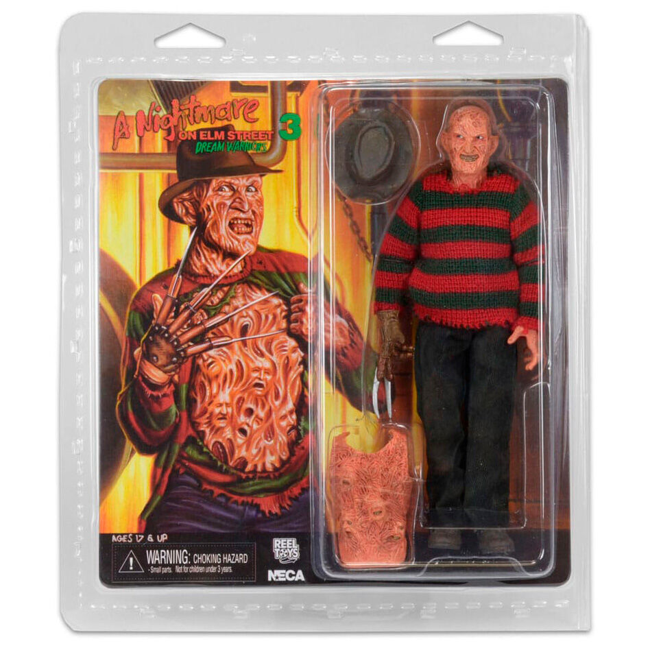 Figurine articulée Freddy Krueger montrant la main gantée aux lames acérées