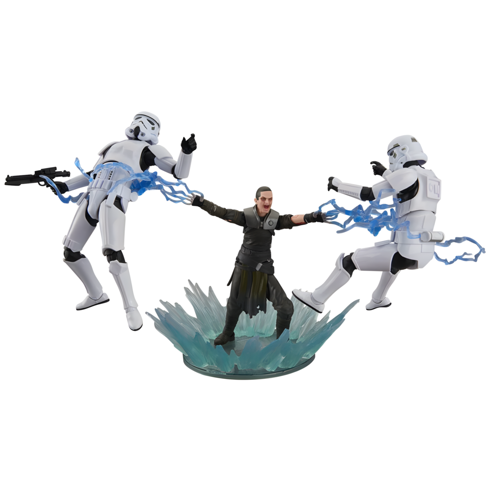 Figurine Stormtrooper en position de combat avec détails précis et articulation complète