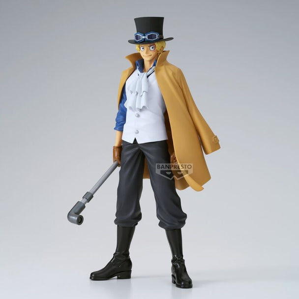 Figurine Sabo One Piece Grandline Series vue de face montrant les détails du visage et du costume