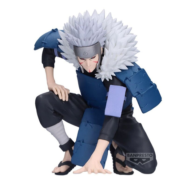 Détail du visage expressif de la figurine Tobirama Senju Naruto Shippuden