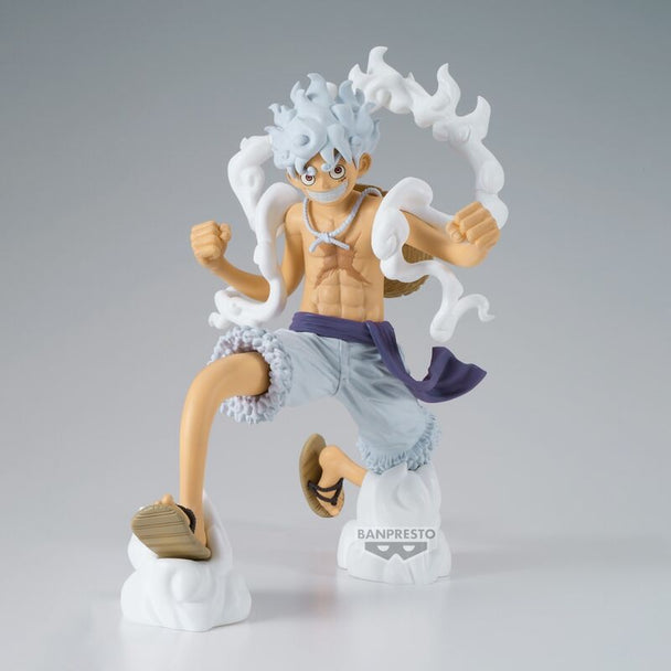 Profil gauche de la figurine Monkey D. Luffy Grandista montrant ses vêtements et posture dynamique