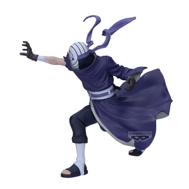 Photo de la figurine Madara Uchiha Naruto Shippuden sur fond blanc, montrant sa pose et finition soignée
