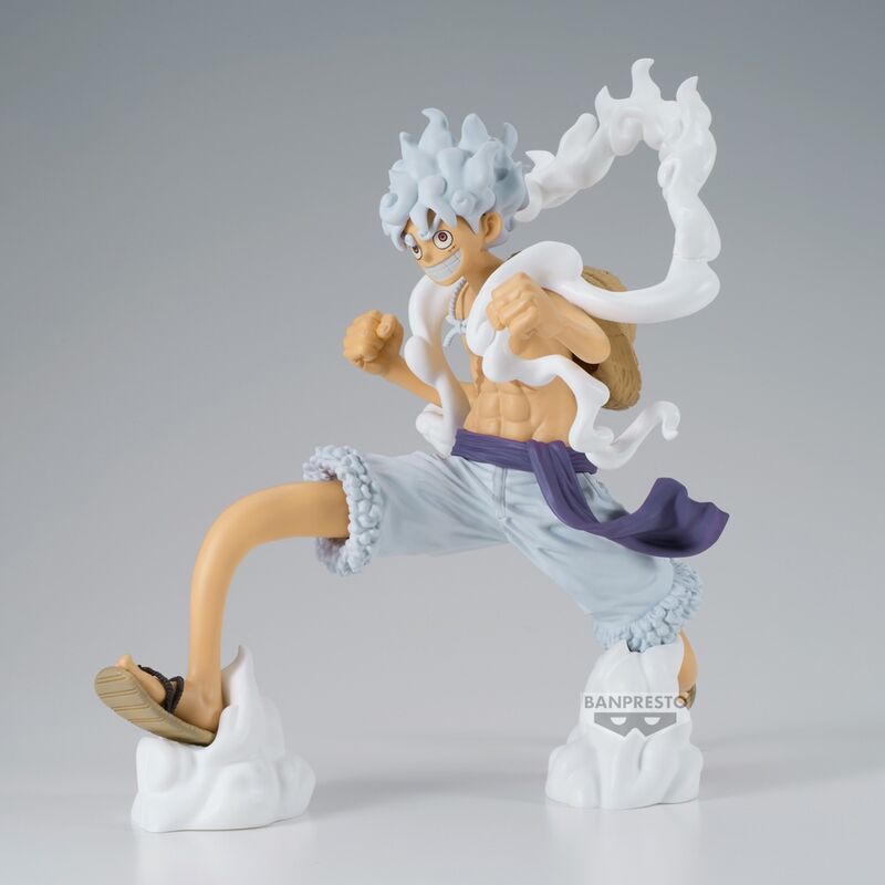 Vue arrière de la figurine Monkey D. Luffy Grandista mettant en avant la texture et les couleurs
