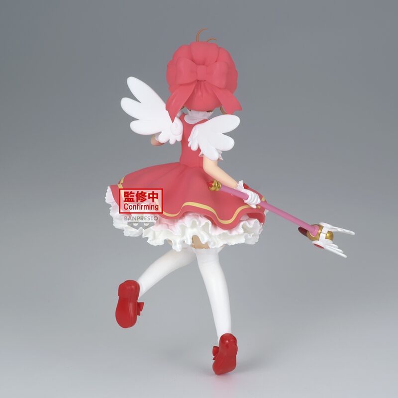 Figurine Sakura Kinomoto en tenue iconique avec Clow Card visible