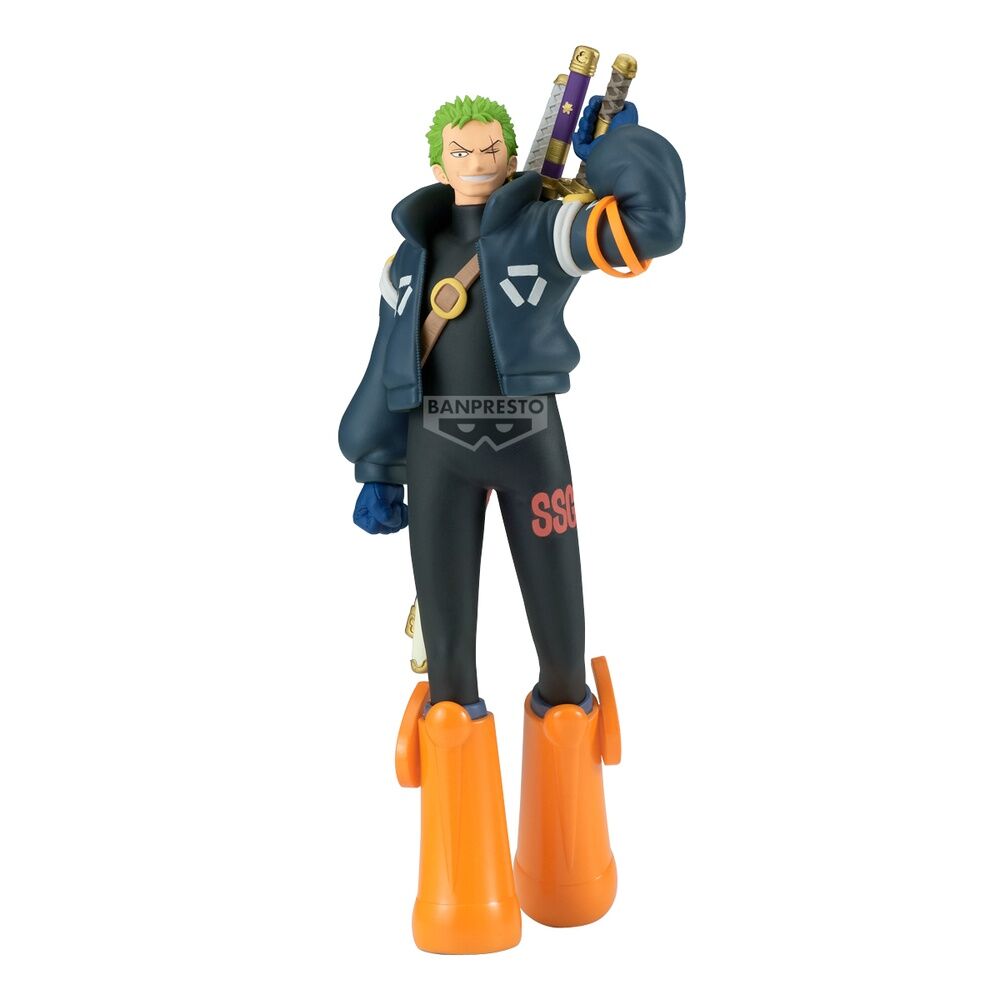 Packaging officiel de la figurine Roronoa Zoro Egghead 17cm de la marque BANPRESTO