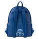 Vue arrière du sac à dos avec logo Loungefly brodé et design Stitch festif