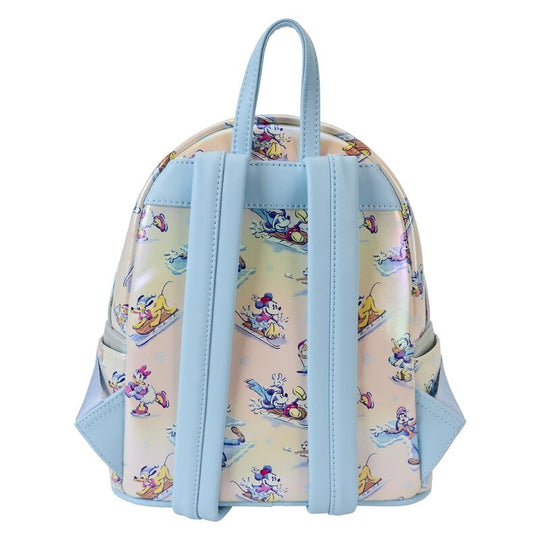 Intérieur du sac à dos avec doublure assortie aux motifs Disney Mickey & Friends Winter Wonderland