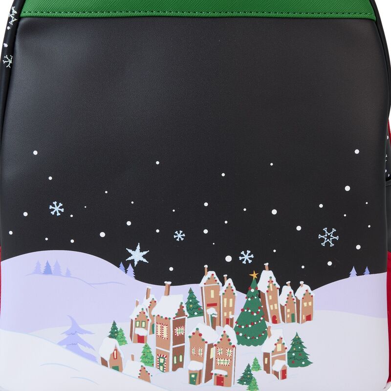Détail des fermetures éclair et des finitions soignées du sac à dos Loungefly