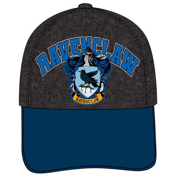 Casquette Harry Potter Ravenclaw en coton bleu avec logo brodé, vue de face