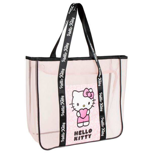 Sac de plage Hello Kitty CERDÁ en polyester avec design coloré et dimensions 62x39x20 cm