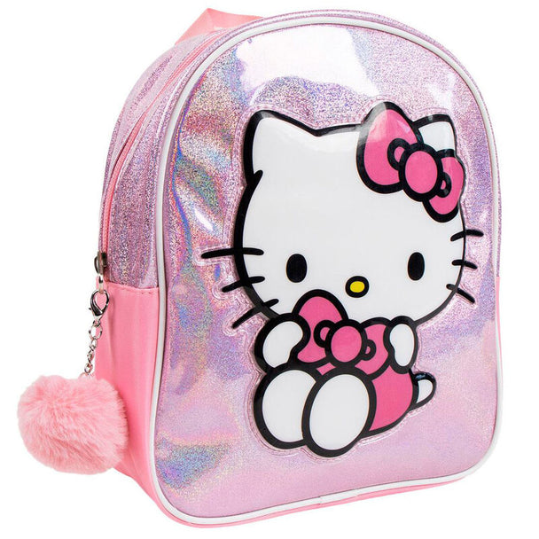 Sac à dos Hello Kitty Fantasy 23cm CERDÁ, vue de face, mettant en évidence le design adorable et les détails soignés.