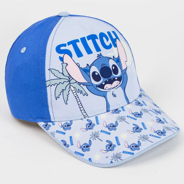 Détail du tissu en coton et polyester de la casquette Disney Stitch CERDÁ taille 53 cm