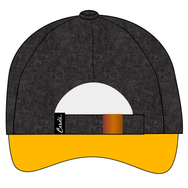 Détail de la broderie Hufflepuff sur la casquette officielle Harry Potter CERDÁ en coton