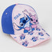 Profil latéral de la casquette Disney Stitch CERDÁ montrant la forme et la taille ajustée