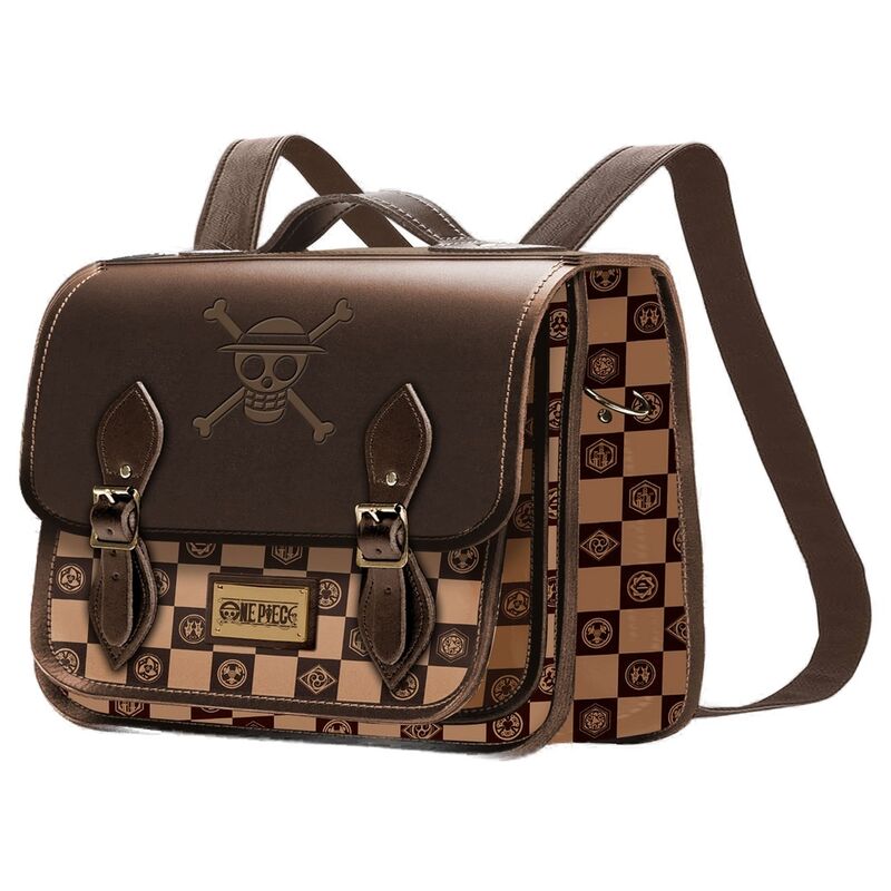 Sac à dos One Piece Chess KARACTERMANIA, dimensions 27x20x11,5cm, vue avant avec design manga distinctif.